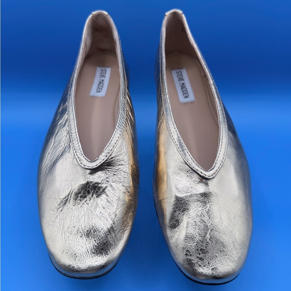 Steve Madden Metallic Gold Leather Flats